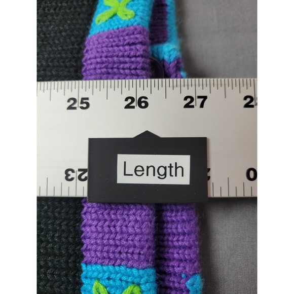 Storybook Knits Vintage Travel Cardigan Medium Black Suitcase Globe Sailboat - Picture 13 of 13